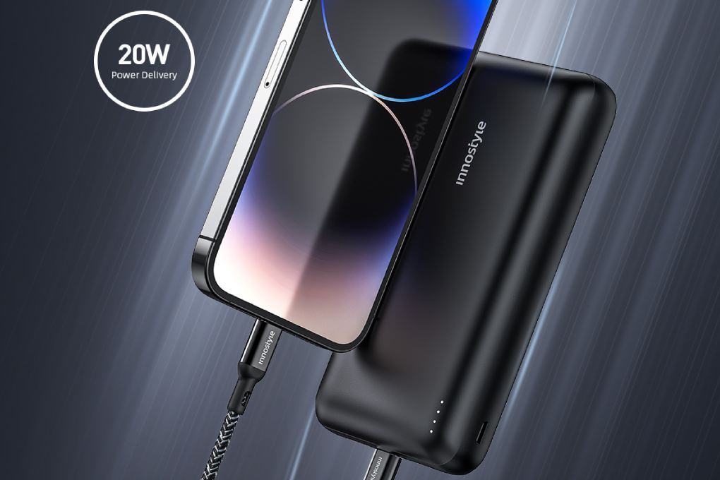 Pin sạc dự phòng Polymer 20000mAh Type C PD QC3.0 22.5W Innostyle Powermax IP20KPDBLK - 2