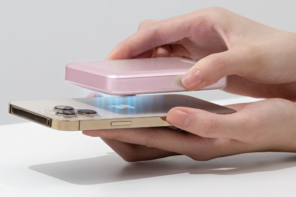 Pin sạc dự phòng Polymer 10000mAh Không dây Magnetic Type C PD 20W Innostyle PowerMag Slim IM20PD Màu Hồng