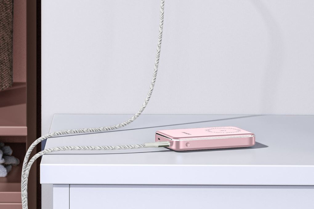 Pin sạc dự phòng Polymer 10000mAh Không dây Magnetic Type C PD 20W Innostyle PowerMag Slim IM20PD Màu Hồng