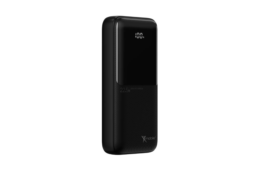 Pin sạc dự phòng Polymer 20000mAh Type C PD 22.5W Xmobile JP312 kèm Cáp Lightning và Type C Màu Đen