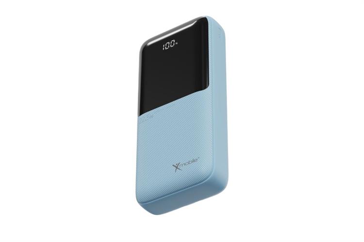 Pin sạc dự phòng Polymer 20000mAh Type C PD 22.5W Xmobile JP312 kèm Cáp Lightning và Type C Màu Xanh Dương