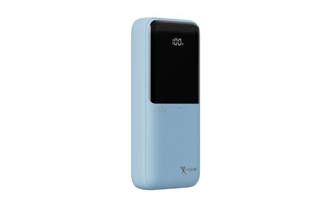 Pin sạc dự phòng Polymer 20000mAh Type C PD 22.5W Xmobile JP312 kèm Cáp Lightning và Type C Màu Xanh Dương