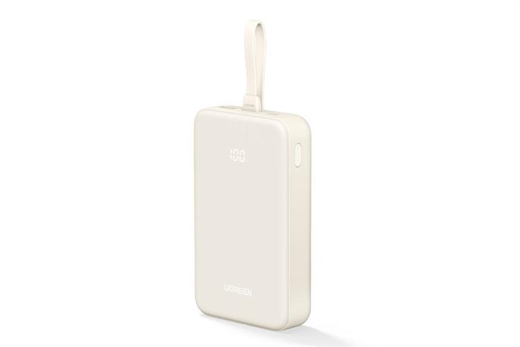 Pin sạc dự phòng 20000mAh Type C PD QC 3.0 22.5W Ugreen PB505 kèm Cáp Type C Màu Màu be