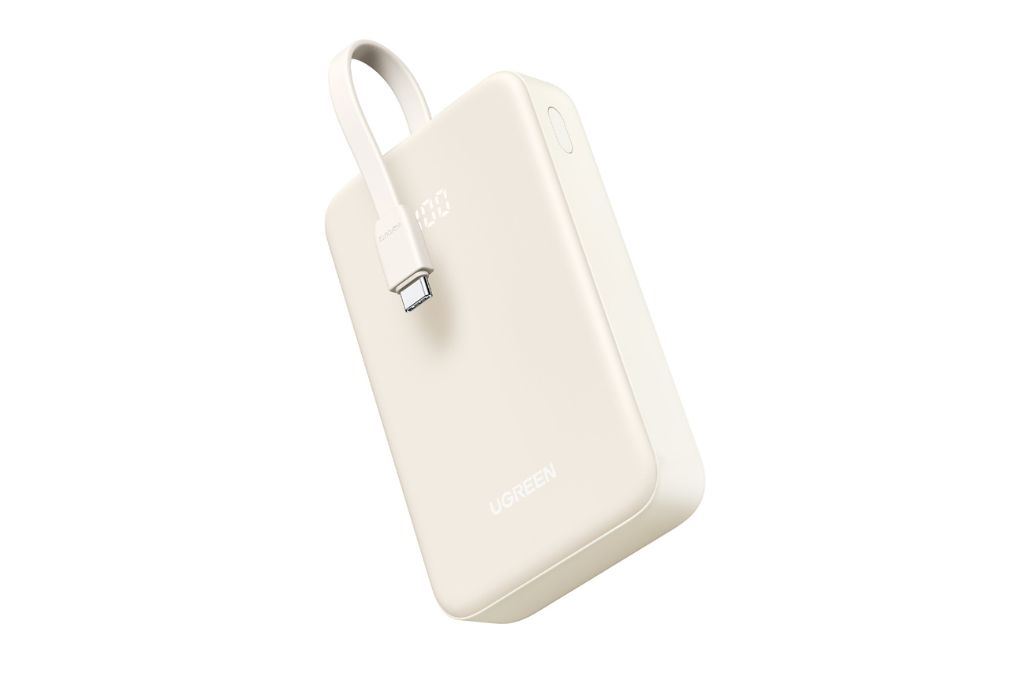 Pin sạc dự phòng 20000mAh Type C PD QC 3.0 22.5W Ugreen PB505 kèm Cáp Type C Màu Màu be
