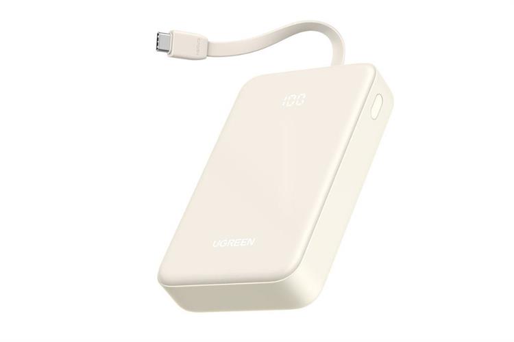 Pin sạc dự phòng 20000mAh Type C PD QC 3.0 22.5W Ugreen PB505 kèm Cáp Type C Màu Màu be