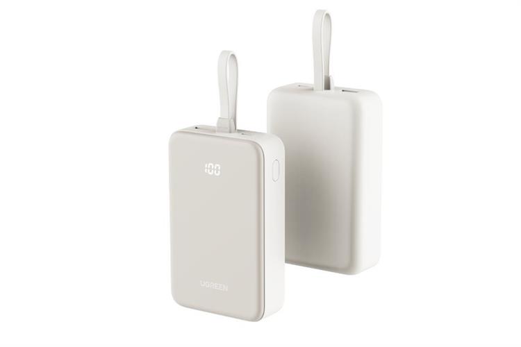 Pin sạc dự phòng 20000mAh Type C PD QC 3.0 22.5W Ugreen PB505 kèm Cáp Type C Màu Màu be