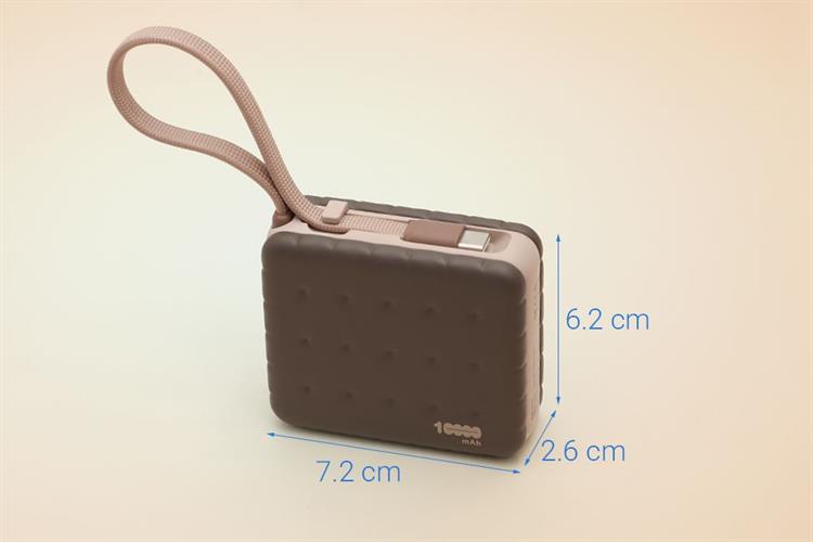 Pin sạc dự phòng Polymer 10000mAh Type C PD 22.5W Xmobile Cookie AX119 kèm Cáp Type C Màu Nâu