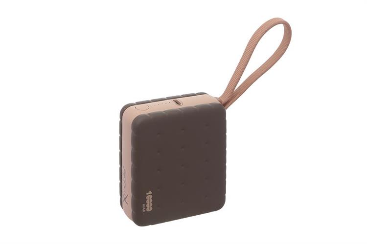 Pin sạc dự phòng Polymer 10000mAh Type C PD 22.5W Xmobile Cookie AX119 kèm Cáp Type C Màu Nâu