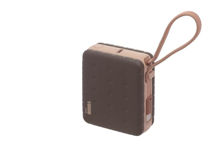 Pin sạc dự phòng Polymer 10000mAh Type C PD 22.5W Xmobile Cookie AX119 kèm Cáp Type C Màu Nâu