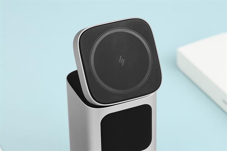 Pin sạc dự phòng 15000mAh Không dây Magnetic Qi2 Type C PD QC 3.0 100W Xmobile JP339 Màu Bạc