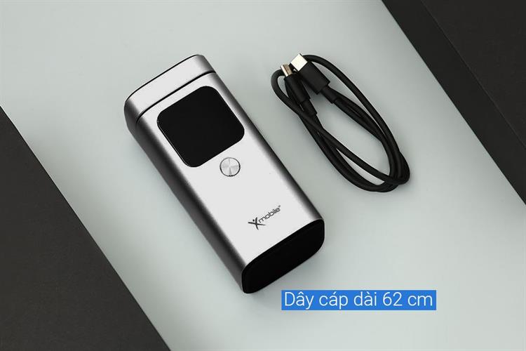 Pin sạc dự phòng 15000mAh Không dây Magnetic Qi2 Type C PD QC 3.0 100W Xmobile JP339 Màu Bạc