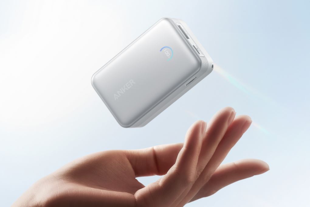 Pin sạc dự phòng 10000mAh Type C PD QC 3.0 45W Anker A1638 kèm cáp dây rút Type C Màu Trắng