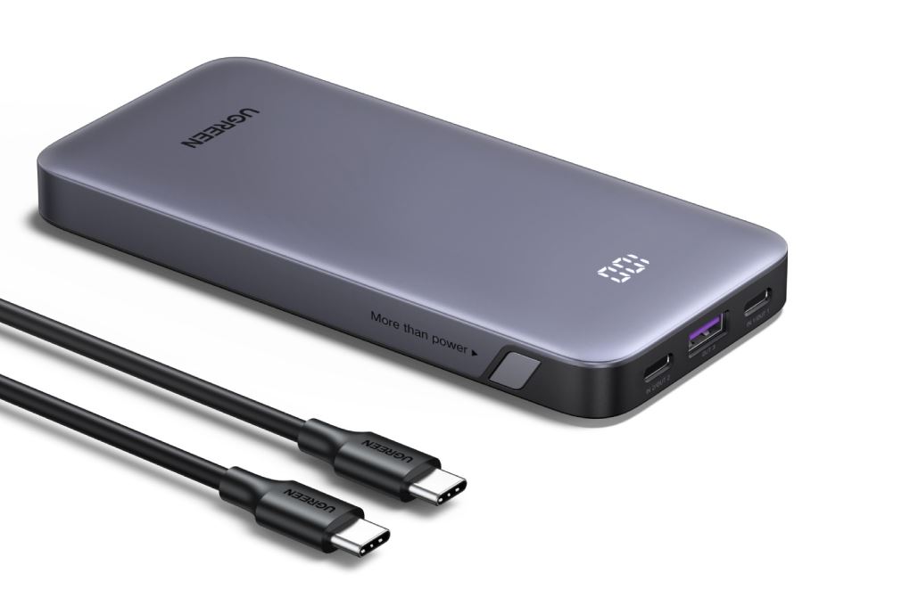 Pin sạc dự phòng Polymer 10000mAh Type C PD QC 3.0 30W Ugreen PB535 Màu Xám