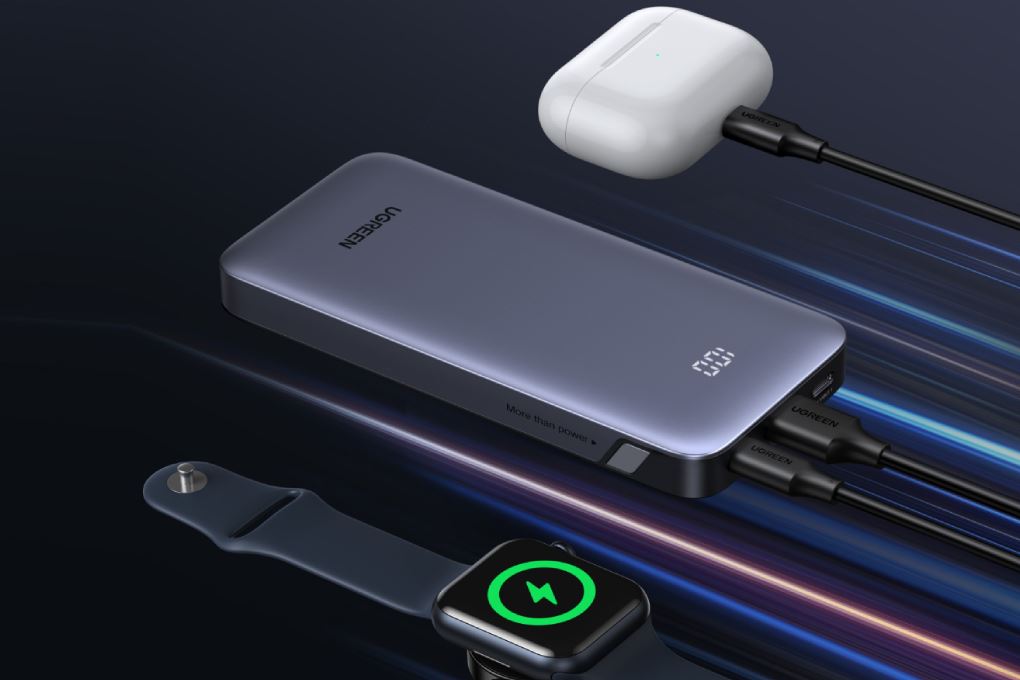 Pin sạc dự phòng Polymer 10000mAh Type C PD QC 3.0 30W Ugreen PB535 Màu Xám