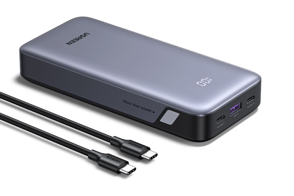 Pin sạc dự phòng Polymer 20000mAh Type C PD QC 3.0 30W Ugreen PB532 Màu Xám