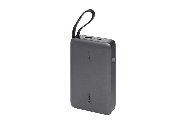 Pin sạc dự phòng 20000mAh Type C PD QC 3.0 67W Ugreen PB550 kèm Cáp Type C Màu Xám