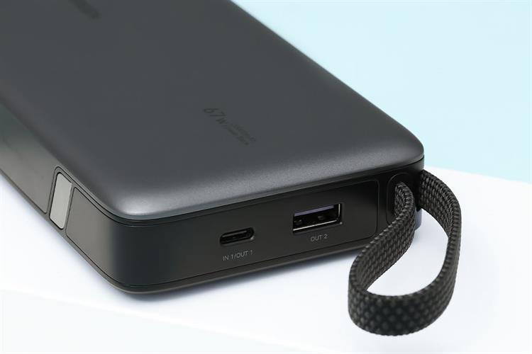 Pin sạc dự phòng 20000mAh Type C PD QC 3.0 67W Ugreen PB550 kèm Cáp Type C Màu Xám