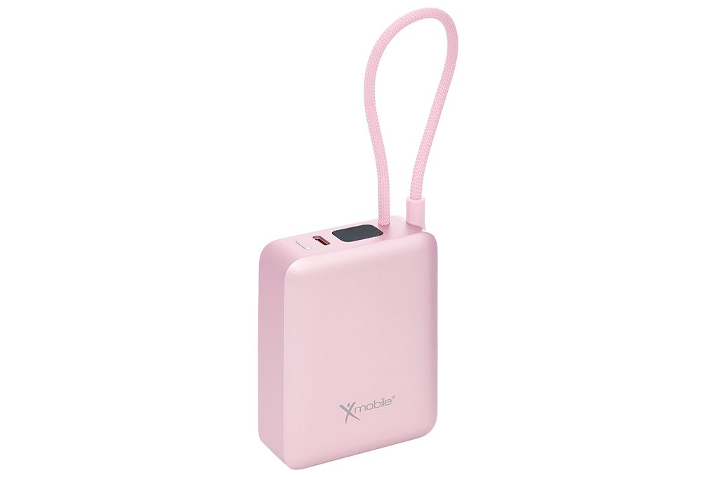 Pin sạc dự phòng Polymer 10000mAh Type C PD 22.5W Xmobile F13 kèm Cáp Type C Màu Hồng