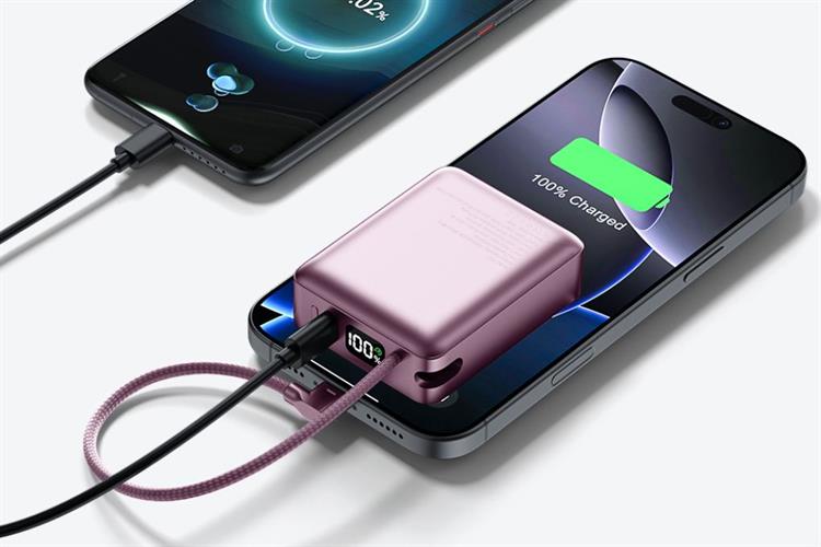 Pin sạc dự phòng Polymer 10000mAh Type C PD 22.5W Xmobile F13 kèm Cáp Type C Màu Hồng