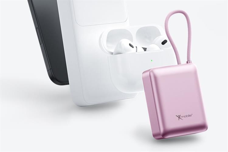 Pin sạc dự phòng Polymer 10000mAh Type C PD 22.5W Xmobile F13 kèm Cáp Type C Màu Hồng