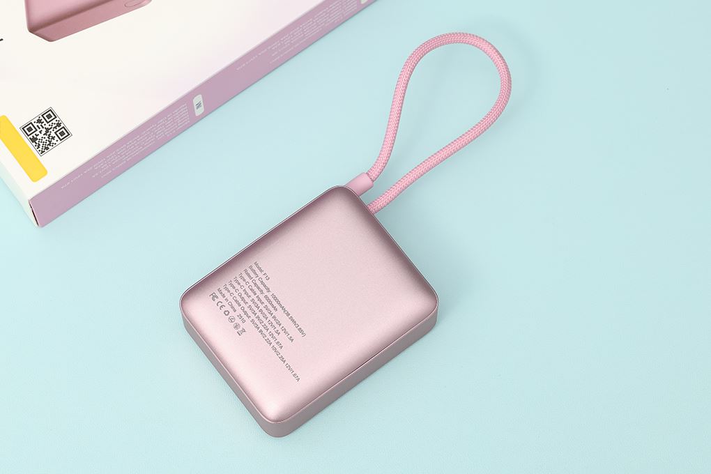 Pin sạc dự phòng Polymer 10000mAh Type C PD 22.5W Xmobile F13 kèm Cáp Type C Màu Hồng