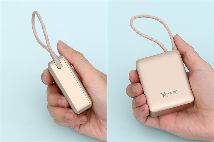 Pin sạc dự phòng Polymer 10000mAh Type C PD 22.5W Xmobile F13 kèm Cáp Type C Màu Vàng