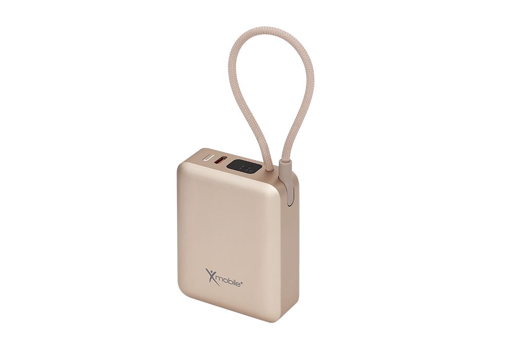 Pin sạc dự phòng Polymer 10000mAh Type C PD 22.5W Xmobile F13 kèm Cáp Type C Màu Vàng