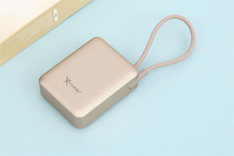Pin sạc dự phòng Polymer 10000mAh Type C PD 22.5W Xmobile F13 kèm Cáp Type C Màu Vàng