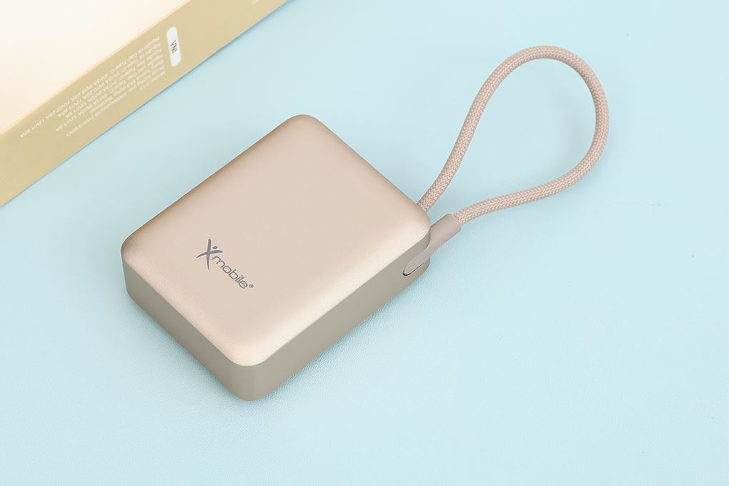 Pin sạc dự phòng Polymer 10000mAh Type C PD 22.5W Xmobile F13 kèm Cáp Type C Màu Vàng