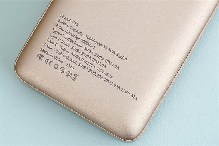 Pin sạc dự phòng Polymer 10000mAh Type C PD 22.5W Xmobile F13 kèm Cáp Type C Màu Vàng