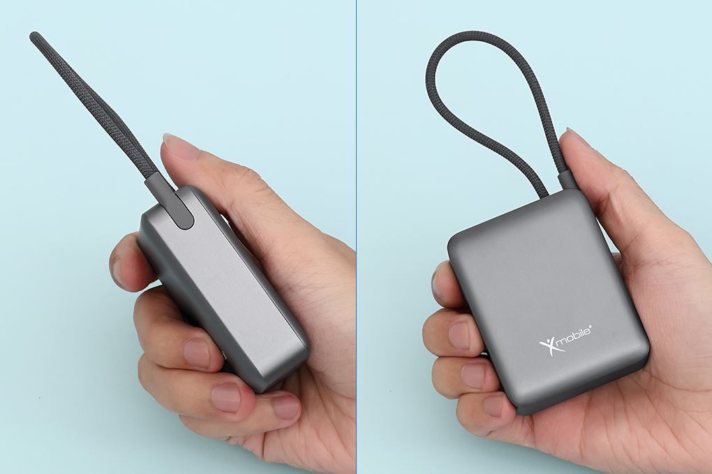 Pin sạc dự phòng Polymer 10000mAh Type C PD 22.5W Xmobile F13 kèm Cáp Type C Màu Xám