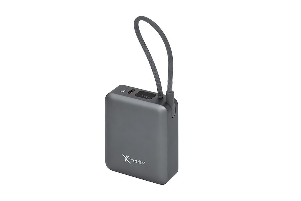 Pin sạc dự phòng Polymer 10000mAh Type C PD 22.5W Xmobile F13 kèm Cáp Type C Màu Xám