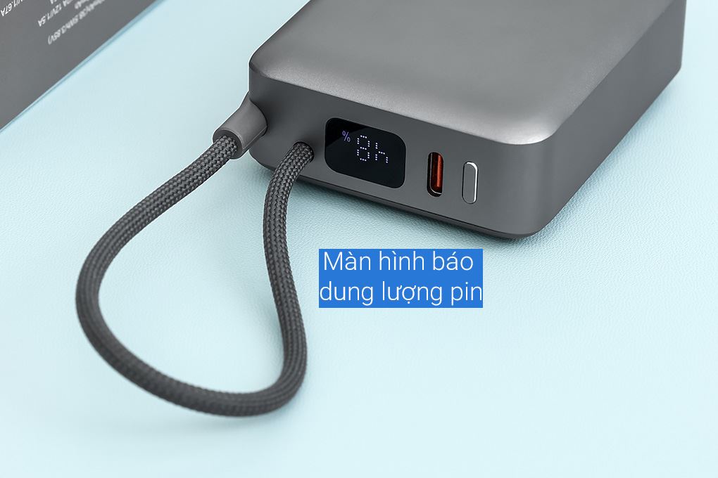 Pin sạc dự phòng Polymer 10000mAh Type C PD 22.5W Xmobile F13 kèm Cáp Type C Màu Xám