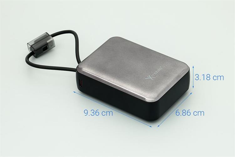 Pin sạc dự phòng Polymer 20000mAh Type C PD QC 3.0 22.5W Xmobile H32 kèm Cáp Lightning và Type C Màu Đen