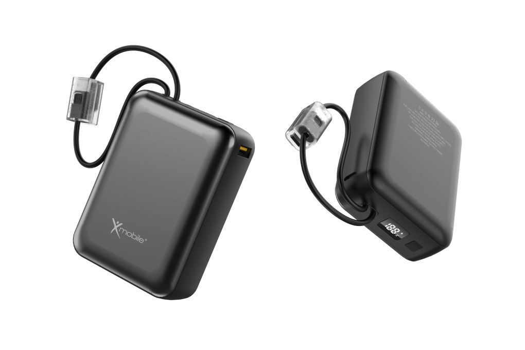 Pin sạc dự phòng Polymer 20000mAh Type C PD QC 3.0 22.5W Xmobile H32 kèm Cáp Lightning và Type C Màu Đen