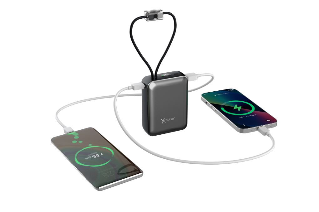 Pin sạc dự phòng Polymer 20000mAh Type C PD QC 3.0 22.5W Xmobile H32 kèm Cáp Lightning và Type C Màu Đen