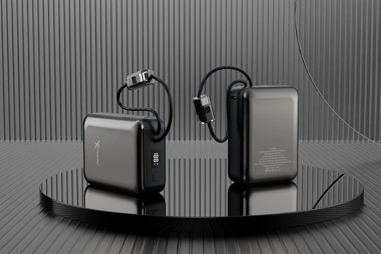 Pin sạc dự ph&ograve;ng Polymer 20000mAh Type C PD QC 3.0 22.5W Xmobile H32 k&egrave;m C&aacute;p Lightning v&agrave; Type C M&agrave;u Đen