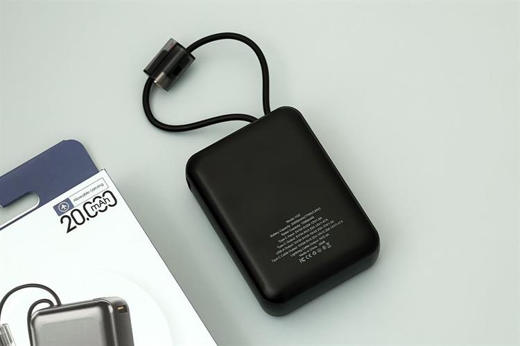 Pin sạc dự phòng Polymer 20000mAh Type C PD QC 3.0 22.5W Xmobile H32 kèm Cáp Lightning và Type C Màu Đen