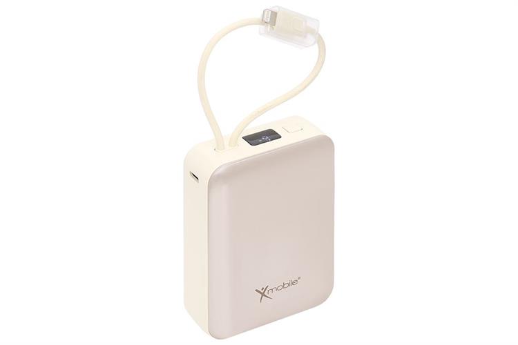 Pin sạc dự phòng Polymer 20000mAh Type C PD QC 3.0 22.5W Xmobile H32 kèm Cáp Lightning và Type C Màu Vàng