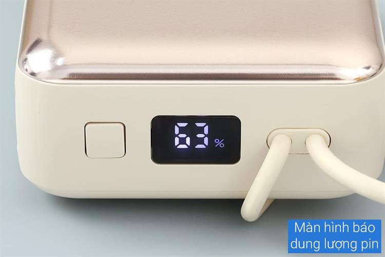 Pin sạc dự phòng Polymer 20000mAh Type C PD QC 3.0 22.5W Xmobile H32 kèm Cáp Lightning và Type C Màu Vàng