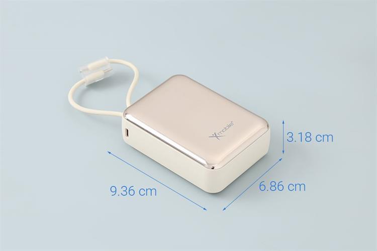 Pin sạc dự phòng Polymer 20000mAh Type C PD QC 3.0 22.5W Xmobile H32 kèm Cáp Lightning và Type C Màu Vàng
