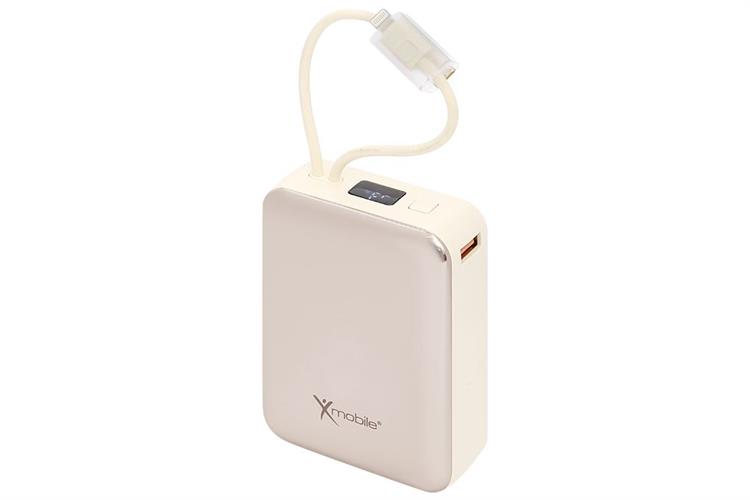 Pin sạc dự phòng Polymer 20000mAh Type C PD QC 3.0 22.5W Xmobile H32 kèm Cáp Lightning và Type C Màu Vàng