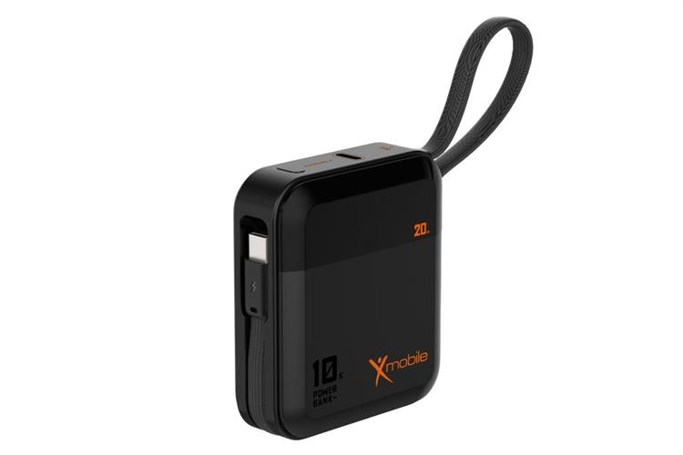 Pin sạc dự phòng Polymer 10000mAh Type C PD 20W Xmobile DS2254A kèm Cáp Type C Màu Đen