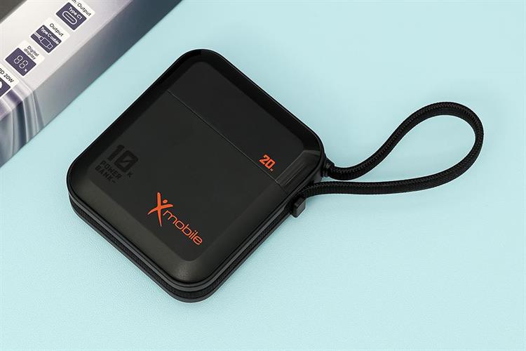 Pin sạc dự phòng Polymer 10000mAh Type C PD 20W Xmobile DS2254A kèm Cáp Type C Màu Đen
