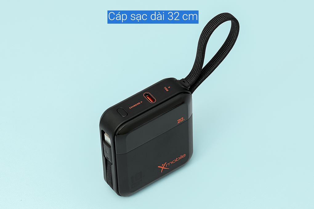 Pin sạc dự phòng Polymer 10000mAh Type C PD 20W Xmobile DS2254A kèm Cáp Type C - 6