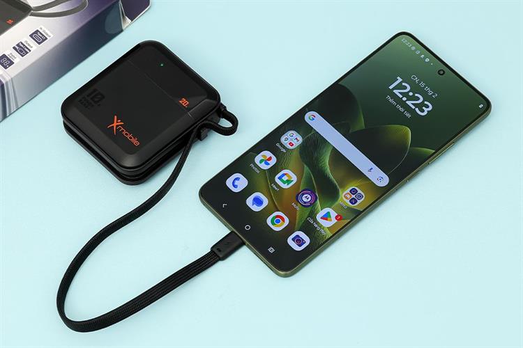 Pin sạc dự phòng Polymer 10000mAh Type C PD 20W Xmobile DS2254A kèm Cáp Type C Màu Đen