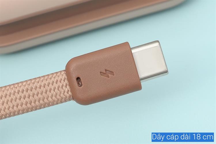 Pin sạc dự phòng Polymer 10000mAh Type C PD 20W Xmobile DS2054B kèm Cáp Type C Màu Nâu