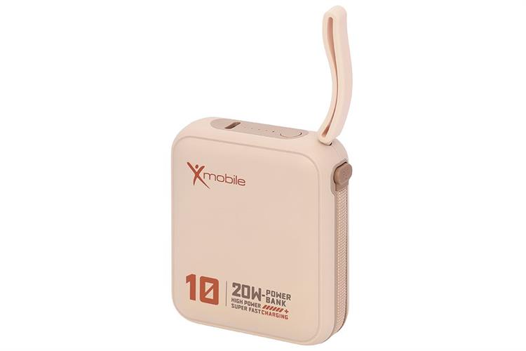 Pin sạc dự phòng Polymer 10000mAh Type C PD 20W Xmobile DS2054B kèm Cáp Type C Màu Nâu