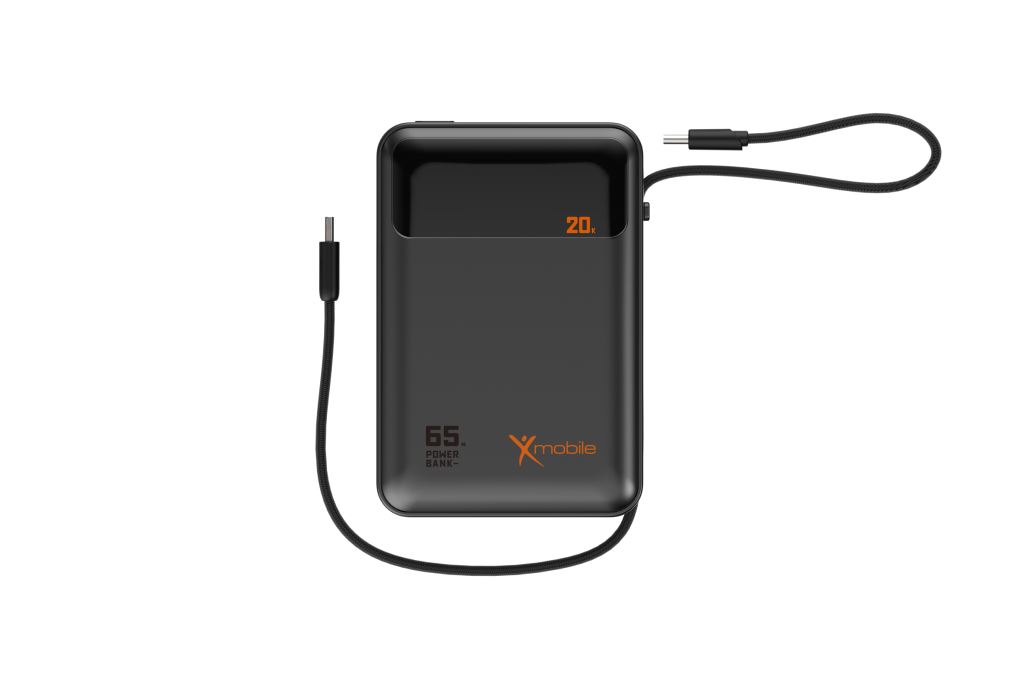 Pin sạc dự phòng Polymer 20000mAh Type C PD 65W Xmobile DS2294B kèm Cáp Type C Màu Đen