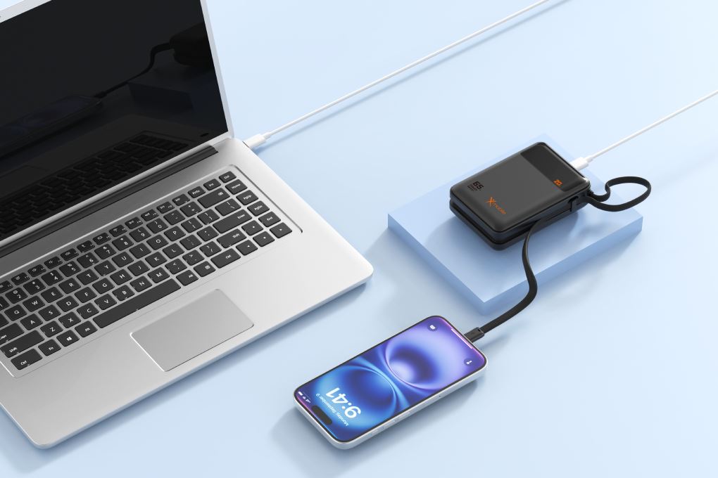 Pin sạc dự phòng Polymer 20000mAh Type C PD 65W Xmobile DS2294B kèm Cáp Type C Màu Đen